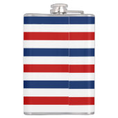 Nautical Marine Navy Blue White Stripes Anchor Heupfles (Achterkant)