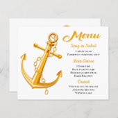 Nautical Menu Anchor Gold Weddenband Summer (Voorkant / Achterkant)