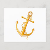Nautical Menu Anchor Gold Weddenband Summer (Achterkant)