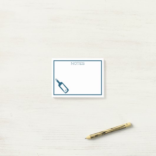 Nautical Message in a Bottle Ocean Blue Post-it® Notes (Op bureau)