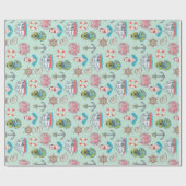  Nautical met Octopus Sailor en Ships Cadeaupapier (Vlak)