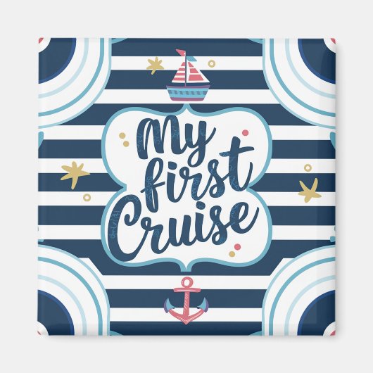 Nautical Mijn eerste cruise Magneet (Voorkant)