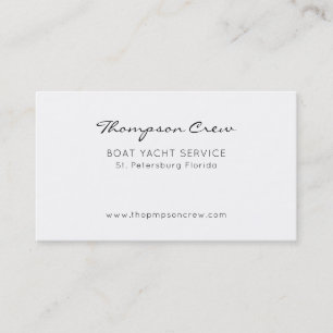 Nautical Minimal Typography Sailing Crew Visitekaartje