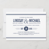 Nautical Modern Wedding Kaart (Voorkant)