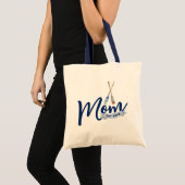 Nautical Mom Established Navy Blue Script Tote Bag (Devant (produit))