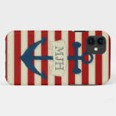 Nautical Monogram iPhone 5/5S Hoesje (Achterkant (horizontaal))