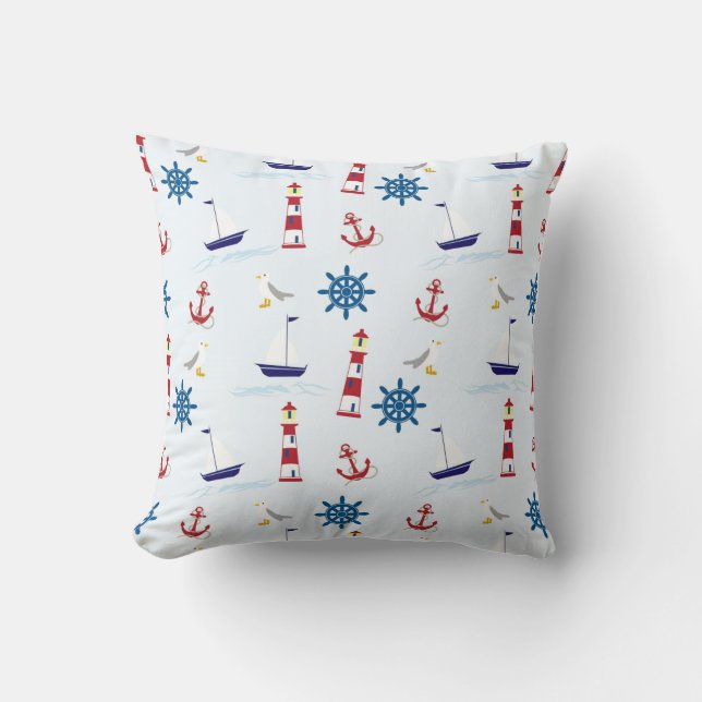 Nautical Motif Sierkussen (Voorkant)
