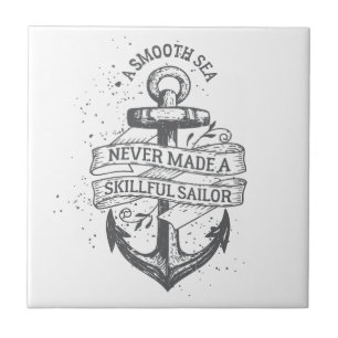 Nautical motivatie sailor quote tegeltje