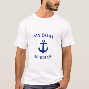 Nautical My Boat My Rules Anker T-shirt M