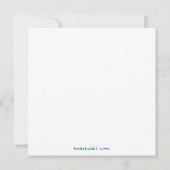 Nautical Nantucket Blue and White Flat Notecard Kaart (Achterkant)