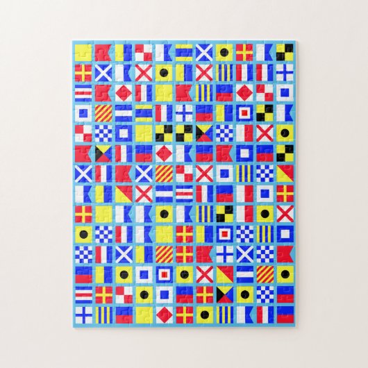 Nautical Naval Flag Double Puzzle Legpuzzel (Verticaal)