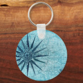 Nautical Navigation Compass Map Sleutelhanger (Voorkant)