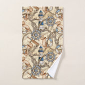 Nautical Navigation Map Collage Bad Handdoek (Handdoek)
