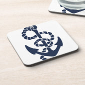 Nautical Navy Anchor Pattern Drankjes Onderzetter (Linkerzijde)