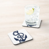 Nautical Navy Anchor Pattern Drankjes Onderzetter (Rechterzijde)