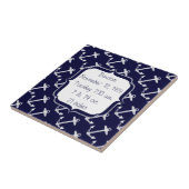 Nautical Navy Anchor Pattern Tegeltje (Zijkant)