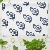 Nautical Navy Anchor Pattern Theedoek (Gevouwen)