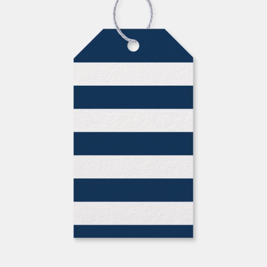 Nautical Navy Anchor Pattern Weddenschap Bedankt Cadeaulabel (Achterkant)