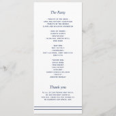 Nautical Navy Anchor Wedding Programma (Achterkant)