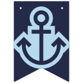 Nautical Navy and White Bunting Vlaggetjes (Eerste vlag)