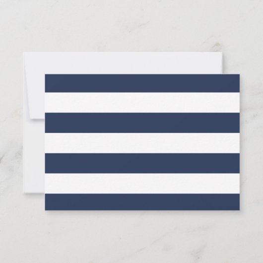 Nautical Navy and White Ship RSVP Card (Achterkant)