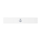 Nautical Navy Anker Monogram Bruiloft Uitnodigingen Wikkel (Vlak)