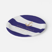 Nautical Navy Bat Mitzvah Papieren Bordje (Gekanteld)