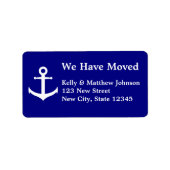 Nautical Navy Blauw en Wit hebben we verplaatst Etiket (Voorkant)