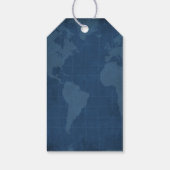 Nautical Navy Blauw & Wit Favor Bruiloft Dank u Cadeaulabel (Achterkant)