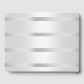 Nautical Navy Blu Anchor Silver White Gastenboek (Achterkant)