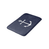 Nautical Navy Blue Anchor Badmat (Gekanteld)
