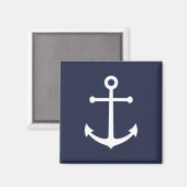 Nautical Navy Blue Anchor Magneet (Voorkant / Achterkant)