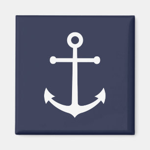 Nautical Navy Blue Anchor Magneet
