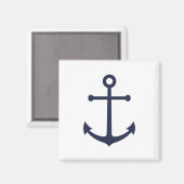 Nautical Navy Blue Anchor Magneet (Voorkant / Achterkant)