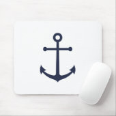 Nautical Navy Blue Anchor Muismat (Met muis)