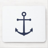 Nautical Navy Blue Anchor Muismat (Voorkant)