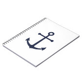 Nautical Navy Blue Anchor Notitieboek (Linkerzijde)