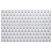 Nautical Navy Blue Anchor Pattern Stof (Yard (91,4 cm))