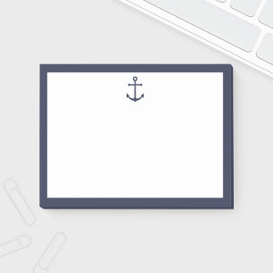 Nautical Navy Blue Anchor Post-it® Notes