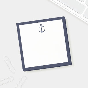 Nautical Navy Blue Anchor Post-it® Notes
