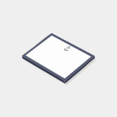 Nautical Navy Blue Anchor Post-it® Notes (Schuin)