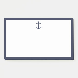 Nautical Navy Blue Anchor Post-it® Notes