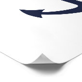 Nautical Navy Blue Anchor Poster (Hoek)