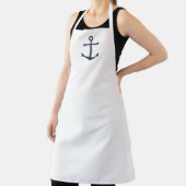 Nautical Navy Blue Anchor Schort (Insitu)