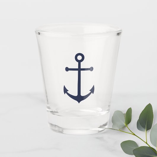 Nautical Navy Blue Anchor Shot Glas