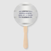 Nautical Navy Blue Anchor Silver Wt BG Weddenschap Handwaaier (Achterkant)