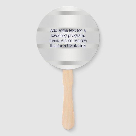 Nautical Navy Blue Anchor Silver Wt BG Weddenschap Handwaaier (Achterkant)