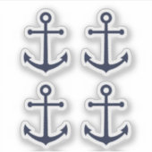 Nautical Navy Blue Anchor Sticker (Voorkant)