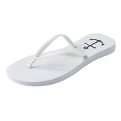 Nautical Navy Blue Anchor Teenslippers (Schuin)