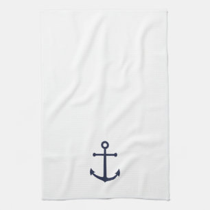 Nautical Navy Blue Anchor Theedoek